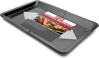 BigDean Backblech ausziehbar - Backofenblech variabel verstellbar 33 - 52 cm - Universelles Backblech für Backofen - Ofenblech antihaftbeschichtet