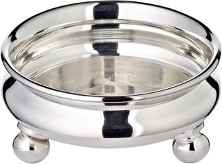 EDZARD Servierschale Santa, Messing, Schale, schwerversilbert, H 4 cm, Ø 8 cm