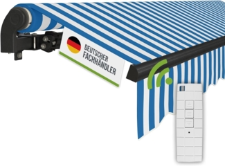 empasa Gelenkarmmarkise "START PLUS" elektrische Markise mit Fernbedienung & Handkurbel