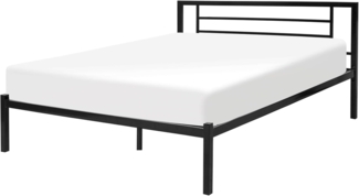 Metallbett schwarz Lattenrost 140x200 cm CUSSET