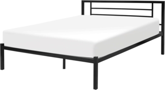 Metallbett schwarz Lattenrost 140x200 cm CUSSET