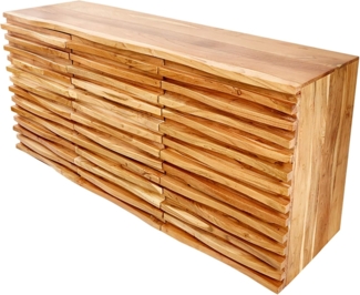 riess-ambiente Sideboard RELIEF 160cm natur, Massivholz · Anrichte · mit aufwändiger Front · Kommode · Wohnzimmer