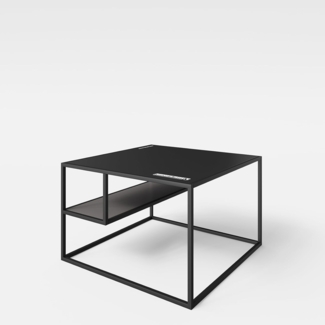 phoenix group AG Minecraft - Couchtisch, Wohnzimmertisch mit zusätzlicher Ablage, Schwarz Carbon Optik