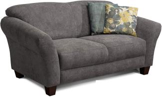 CAVADORE 2-Sitzer Gootlaand / Großes Sofa im Landhausstil / Mit Federkern / 163 x 89 x 84 / Grau
