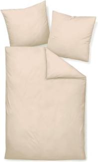 Traumschlaf Uni Mako-Satin Bettwäsche|155x220 cm + 80x80 cm| sand