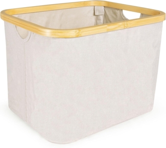 osoltus Faltbox Wäschebox Wäschekorb Nelson Bambus beige 40cm