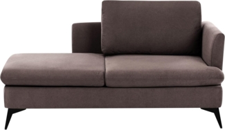 Chaiselongue Stoff braun rechtsseitig SIEVOZ