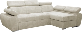 'Boston Mini Premium' Ecksofa, Cord, Sand, 98 x 255 x 170 cm, Rechts