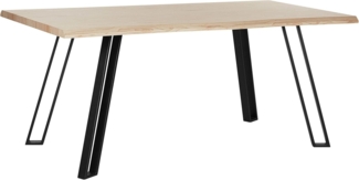 Esstisch heller Holzfarbton / schwarz 180x90 cm GRAHAM