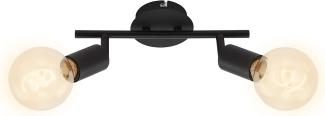 Briloner 2er Spot Black Steel schwarz 27,5x10 cm E27