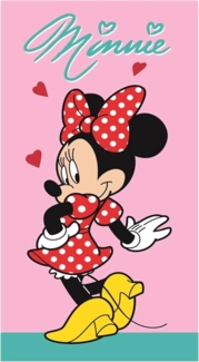 Disney Minnie Mouse Badehandtuch – Hautfreundliches & strapazierfähiges Handtuch 70x140 cm