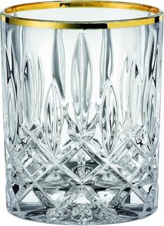 Nachtmann Whiskybecher 2er Set Noblesse Gold, Whisky Tumbler, Kristallglas, Klar / Gold, 295 ml, 104025