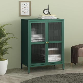 Sideboard Säkylä 84 x 64 x 35 cm Tannengrün [en. casa]