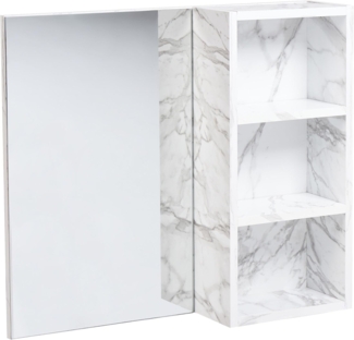 Bad-Spiegelschrank JOINVILLE 60 cm Weißer Marmor