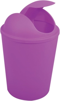 MSV Kosmetikeimer Abfalleimer Schwingdeckeleimer 5,5 Liter Kunststoff Lila