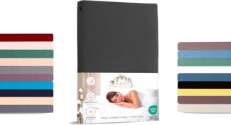 Livessa Spannbettlaken 180x200 cm aus Baumwolle Single-Jersey Stoff 140 g/m², Spannbetttuch/Bettlaken mit 30cm Matratzenhöhe, Ultra weich und atmungsaktiv