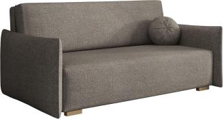 Sofa Viva Glov IV mit Schlaffunktion, 3 Sitzer Schlafsofa mit Bettkasten (Farbe: Soul 04)