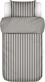 Marc O Polo Mako-Satin Bettwäsche Classic Stripe|155x220 cm + 80x80 cm| anthracite