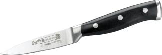 FMprofessional Officemesser BBQ, Allzweckmesser mit Klinge aus Edelstahl, hochwertiges Schälmesser mit hoher Schnitthaltigkeit und Schärfe (Farbe: Schwarz-Silber) Menge: 1 Stück