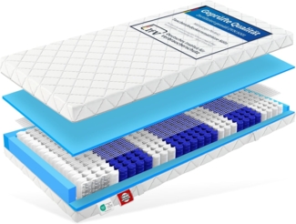 Matratzen Perfekt 'Köln' Taschenfederkernmatratze mit 7 Komfortzonen, 20cm hoch, 80x200 cm, H5