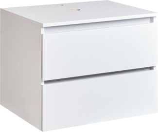 Wandmontierter Waschbeckenunterschrank SERRA 60 cm Weiß