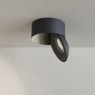 s.luce LED Deckenstrahler Santa Neo schwenkbar & dimmbar Schwarz, Neutralweiß