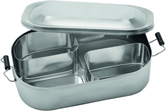 Weis 17307 Edelstahl Vesperdose Lunchbox 1,6L mit Unterteilung