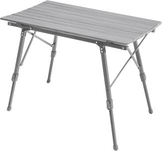 JAWINIO Campingtisch Gartentisch Klapptisch höhenverstellbar Aluminium Silber