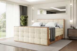 ALTDECOR Boxspringbett LOLLI7-Z KING (Multipocket-Matratze H4, H3 Matratze Bonellfederung, Topper, Kopfteil), Doppelbett mit Fußteil