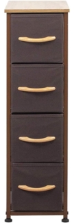 BAKAJI schubladenschrank, MDF-Platte, braun, 77,5H x 23l x 48P cm