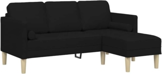 vidaXL Sofa Set Schwarz 173 x 131 x 67 cm Stoff 42001915