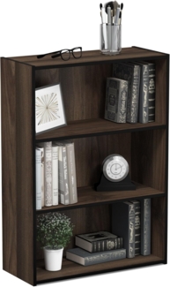 Furinno Pasir Bücherregal mit 3 Fächern, Holz, Kolumbien-Walnuss, 24. 64x24. 64x80. 01 cm