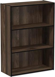 Furinno Pasir Bücherregal mit 3 Fächern, Holz, Kolumbien-Walnuss, 24. 64 x 24. 64 x 80. 01 cm