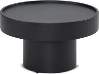 Couchtisch Pilzform Metall Schwarz 60x60x36 cm Wohnzimmertisch Rund