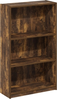 Furinno JAYA Simple Home Bücherregal mit 3 Ebenen und verstellbarem Regal, Bernsteinkiefer