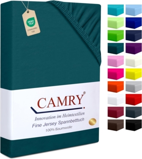 Camry Spannbettlaken CLASSIC, Jersey Baumwolle, Gummizug: rundum, viele Farben, alle Matratzenhöhen, Bettlaken, Spannbetttuch