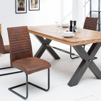 riess-ambiente Freischwinger APARTMENT braun / schwarz (Einzelartikel, 1 St), Esszimmer · Microfaser · Metall · Industrial