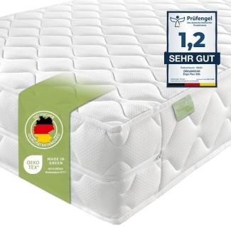 DREAMSTAR Ergo Flex XXL Duo I orthopädische7-Zonen Kaltschaummatratze I 22 cm hoch I Öko-Tex Zertifiziert I Härtegrad 2 und 3 I 160x200 cm