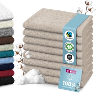 B!HOME Handtücher Set Saunatücher, Duschtücher, Gästehandtücher 100% Baumwolle, (Spar-Set, 8-St), flauschig saugfähig Frottee weich