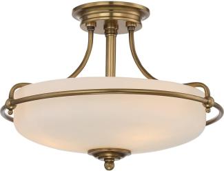 Elstead Lighting Griffin 3-Light Semi-Flush Light Deckenleuchte Messing