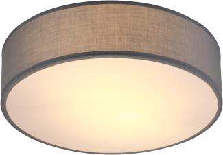 Monzana Deckenlampe Stoff 30 cm Grau 1-flammig E27