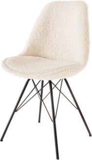 riess-ambiente Stuhl SCANDINAVIA MEISTERSTÜCK creme / schwarz (Einzelartikel, 1 St), Esszimmer · Bouclé · Metall · Modern Design