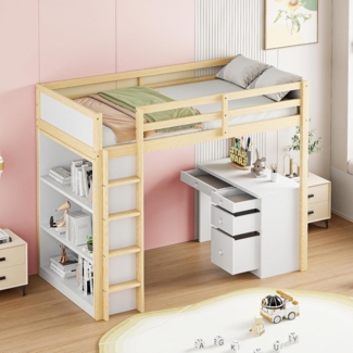 OKWISH Metallbett Jugendbett (mit Lattenrost, Bettrahmen Gästebett Jugendbett 140 x 200 cm, ohne Matratze)