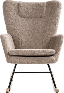 Schaukelsessel SANDVE Bouclé Taupe