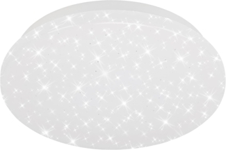 Briloner Leuchten LED Deckenleuchte, Deckenlampe mit Sternendekor, 8 Watt, 900 Lumen, 4. 000 Kelvin, Weiß, Rund, Ø 22cm