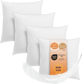 sleepling Federkissen Inlet Sofakissen, Füllung: 100% Federn, Bezug: Baumwolle, Seitenschläfer, Rückenschläfer, Bauchschläfer, Füllkissen, Zierkissen, atmungsaktiv, Baumwolle, mit Feder gefüllt