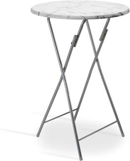 Casaria Stehtisch (1-St), Klappbar 110cm Hoch Rund Ø60cm Garten Camping Bistrotisch Partytisch