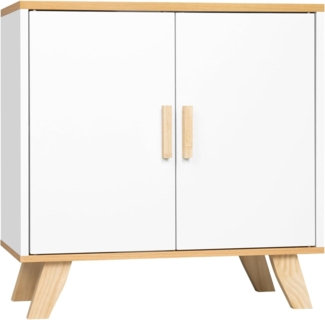 EUGAD Waschbeckenunterschrank (1-St) Badezimmerschrank mit 2 Türe Weiß