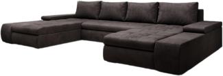 Designer Sofa Martino mit Schlaffunktion Samt Dunkelbraun