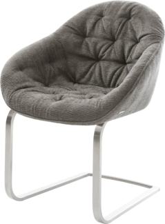 Freischwinger Gaio-Flex Bouclé Soft Schlamm Freischwinger flach Edelstahl